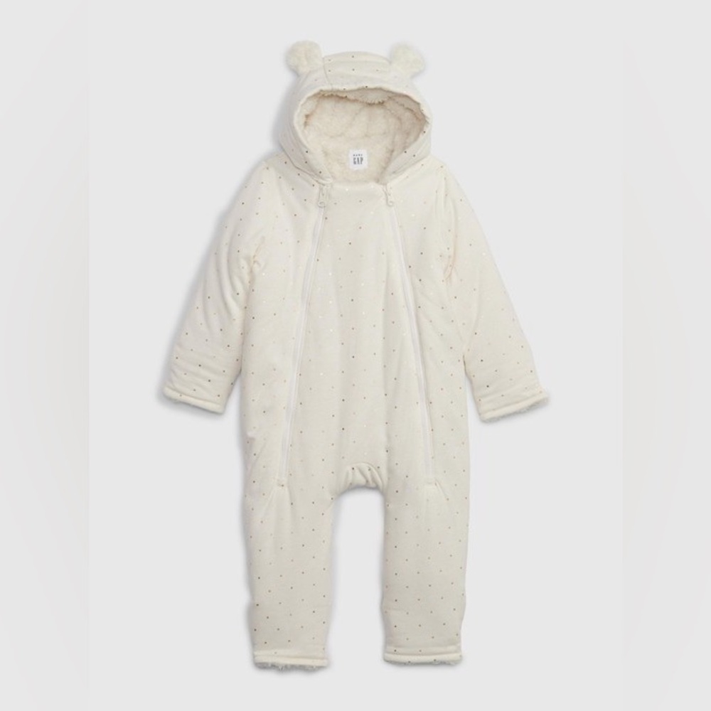 Baby Gap One-Piece Baby Sherpa Hooded size 6-12 months unisex baby cold weather